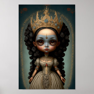 Magical Crown Fantasy Princess Girl art Poster