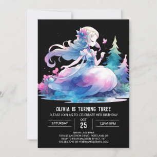 Magical Crown Princess Birthday Invitation