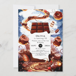 Magical Custom Chocolate Birthday Invitation