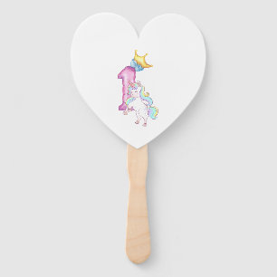 Magical Cute Unicorn Birthday Party Fantasy Celebr Hand Fan