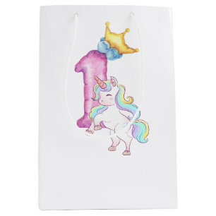 Magical Cute Unicorn Birthday Party Fantasy Celebr Medium Gift Bag