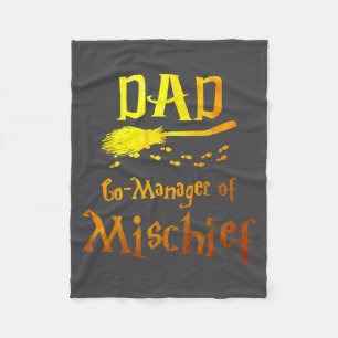 Magical Dad, Manager Of Mischief Birthday Family M Fleece Blanket