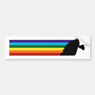 Magical DashinRainbow unicorn bumper stick Bumper Sticker