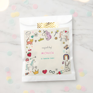 Magical day cats rabbits unicorns kids birthday favour bags