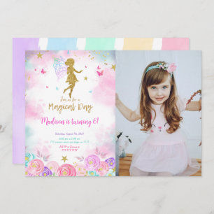 Magical Day, Fairy Birthday Party Photo Invitation