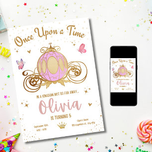 Magical Day Princess Carriage Birthday Royal Party Invitation