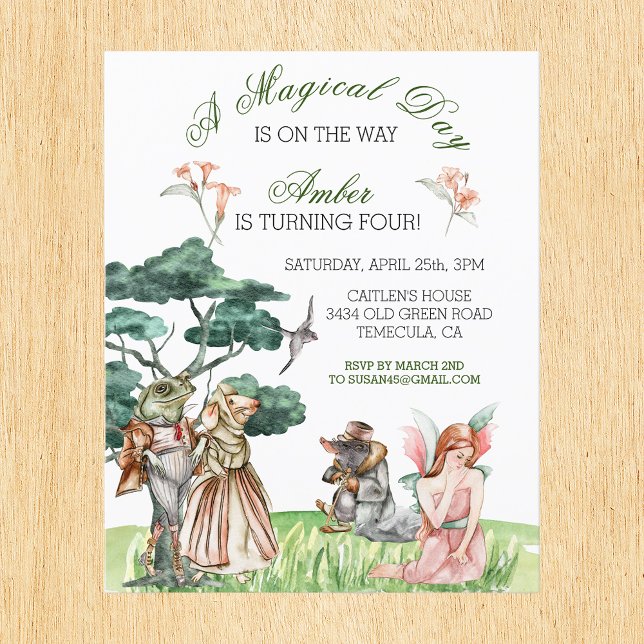 Magical Day Thumbelina FairyTale Invitation (Creator Uploaded)