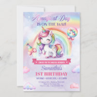 Magical Day Unicorn and Rainbows first Birthday