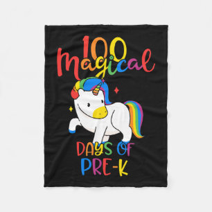 Magical Days Of Pre-k 100th Day Of School Teachers Fleece Blanket