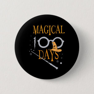 Magical Days Of School 100th Day Teacher Students  6 Cm Round Badge