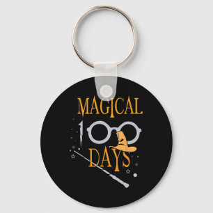 Magical Days Of School 100th Day Teacher Students Key Ring