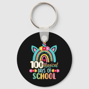 Magical Days Of School Unicorn Rainbow Teacher Stu Key Ring