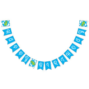 Magical Dragon Cute Happy Birthday Bunting Banner