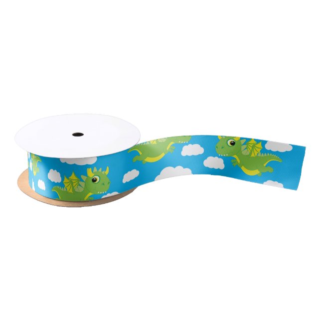 Magical Dragon Cute Ocean Animal Ribbon Satin Ribbon (Spool)