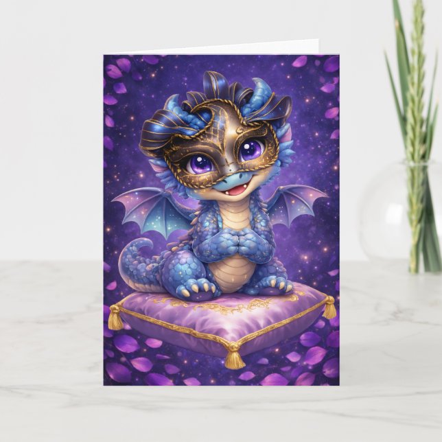 Magical Dragon Greeting Card (Front)