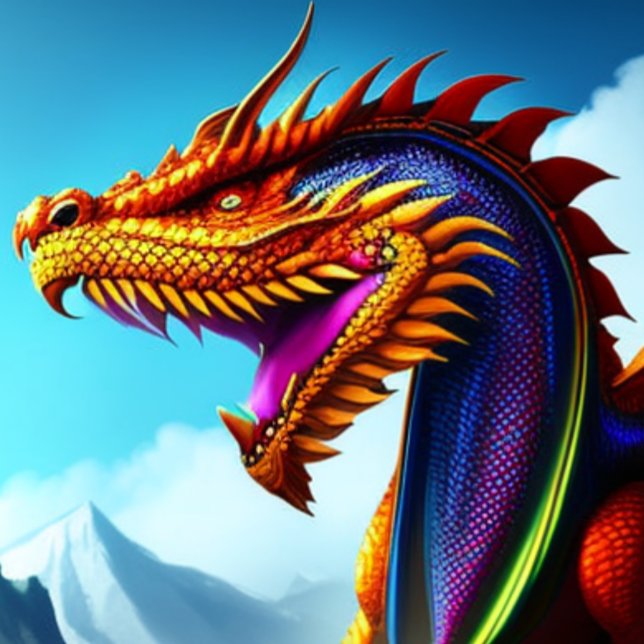 Magical Dragon Head Face T-Shirt  (Creator Uploaded)