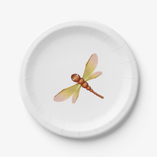 magical dragonfly made from chestnut and maple see paper plate (Front)