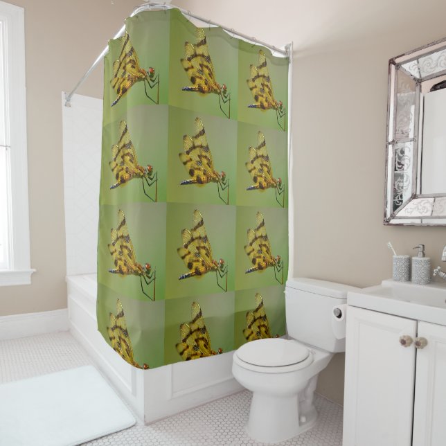 Magical Dragonfly Shower Curtain (In Situ)
