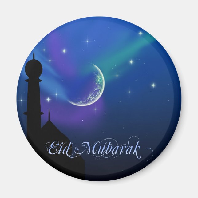 Magical Eid Night - Islamic Greeting Magnet (Front)