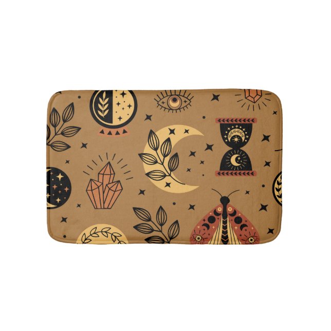 Magical Elements: Enchanting Seamless Pattern Bath Mat (Front)