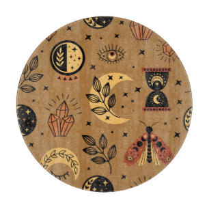 Magical Elements: Enchanting Seamless Pattern Cutting Board