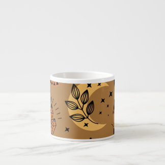 Magical Elements: Enchanting Seamless Pattern Espresso Cup