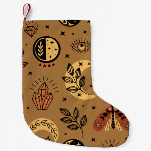 Magical Elements: Enchanting Seamless Pattern Small Christmas Stocking
