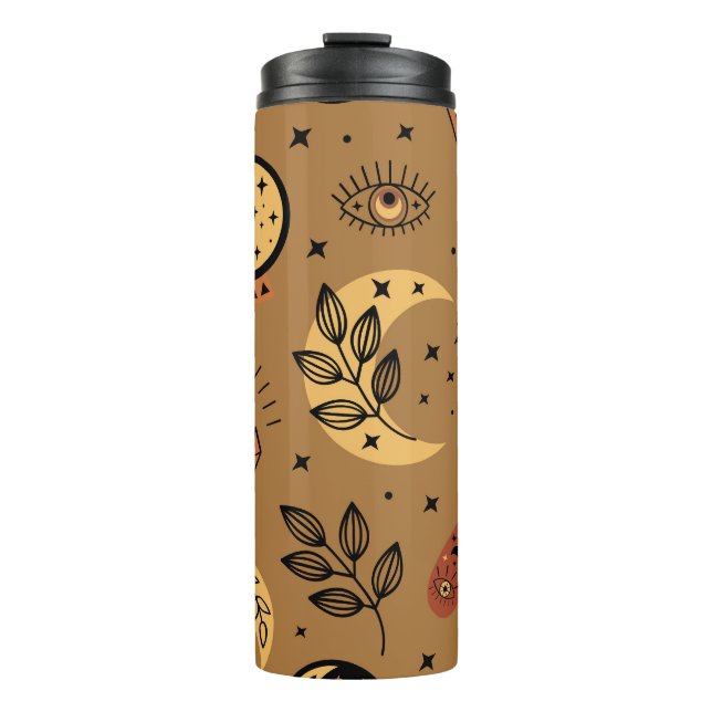 Magical Elements: Enchanting Seamless Pattern Thermal Tumbler (Front)