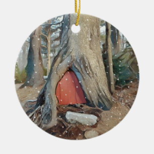 Magical Elf House Ceramic Tree Decoration