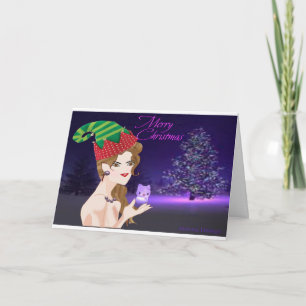 Magical elves at Christmas Holiday Card