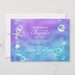 Magical Enchanted Under The Sea Party Invitation