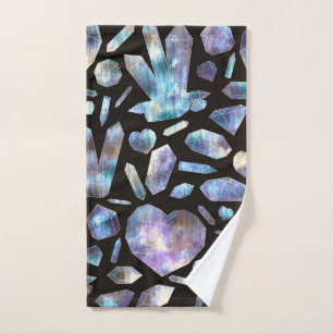 Magical Energy Crystals Rainbow Crystal Rocks Bath Towel Set
