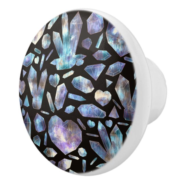 Magical Energy Crystals Rainbow Crystal Rocks Ceramic Knob (Right)
