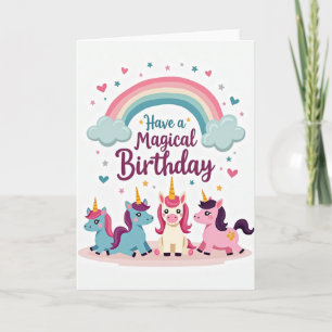 Magical Equine Birthday Card