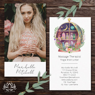 Magical Essential Oils Apothecary Boho Yoga Photo Business Card
