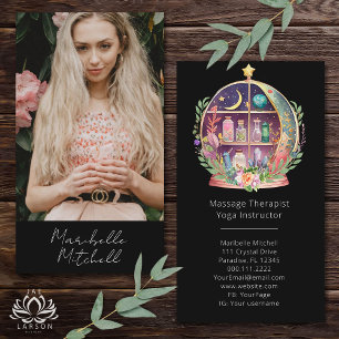 Magical Essential Oils Apothecary Boho Yoga Photo Business Card