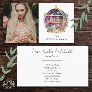 Magical Essential Oils Apothecary Yoga Boho Photo Business Card