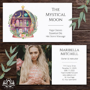 Magical Essential Oils Apothecary Yoga Boho Photo Business Card