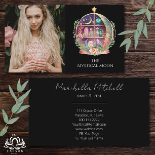 Magical Essential Oils Apothecary Yoga Boho Photo Business Card