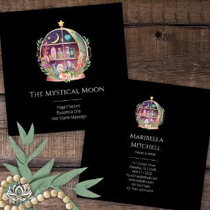 Magical Essential Oils Apothecary Yoga Crystals Square Business Card
