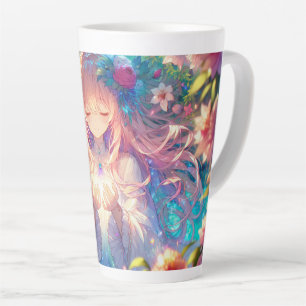 Magical Ethereal Anime Girl Latte Mug