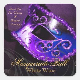 Magical Evening Purple Masquerade Sticker