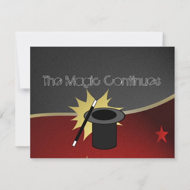 Magical Event Mitzvah Reception Invitation (Front)