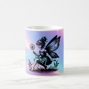 magical fairies in holographic fantasy coffee mug