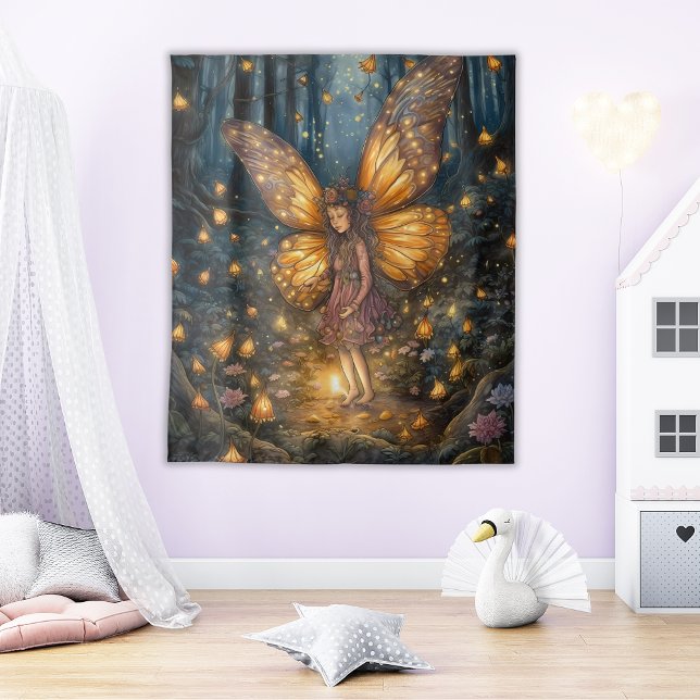 Magical Fairy Art Kids or Nursery Room Wall Tapestry (Magical Fairy Art Kids or Nursery Room Wall Tapestry
)