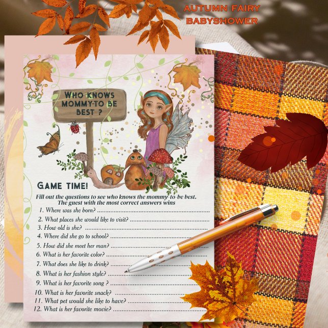 Magical Fairy Baby Shower Trivia Game Hand-Painted Invitation (Magical Fairy Baby Shower Trivia Game Hand-Painted Invitation)