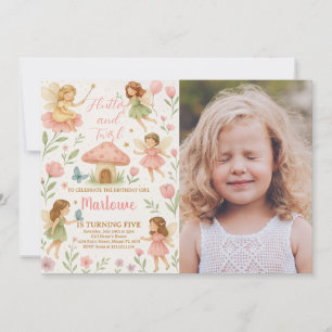 Magical Fairy Birthday Invitation with photo