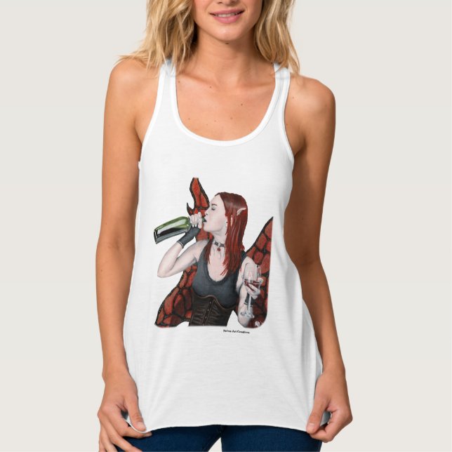 Magical Fairy Drinking Wine Fantasy Art Shirts (Front)