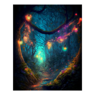 Magical Fairy Enchanted Forest Fantasy Pixie Dust  Poster