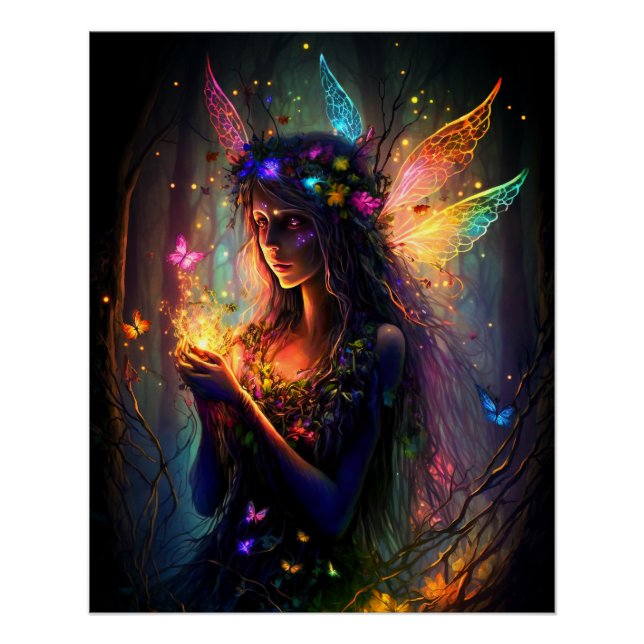 Magical Fairy Enchanted Forest Fantasy Pixie Dust Poster (Front)
